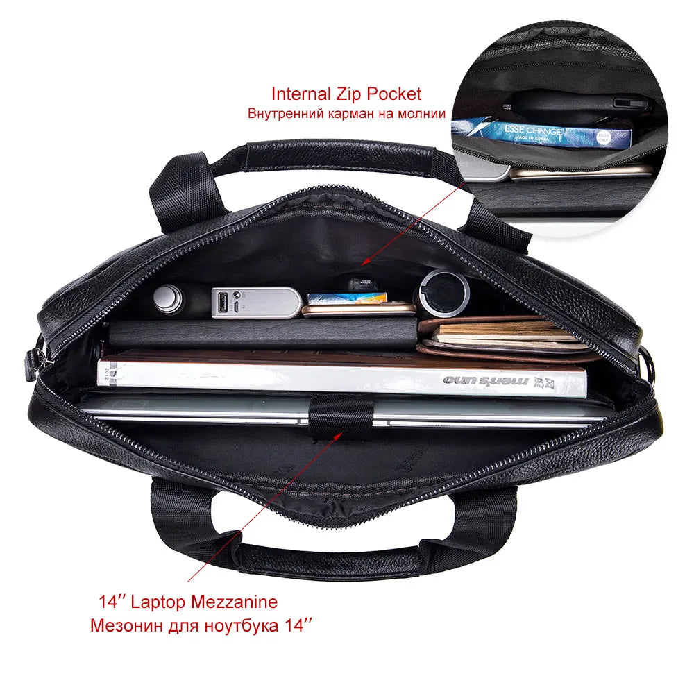 Sacoche cuir homme "BUSINESS"