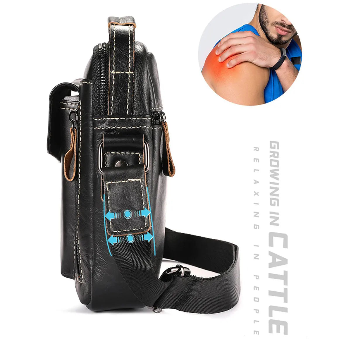 Sacoche cuir Homme "BULLCAPTAIN BOLSO"