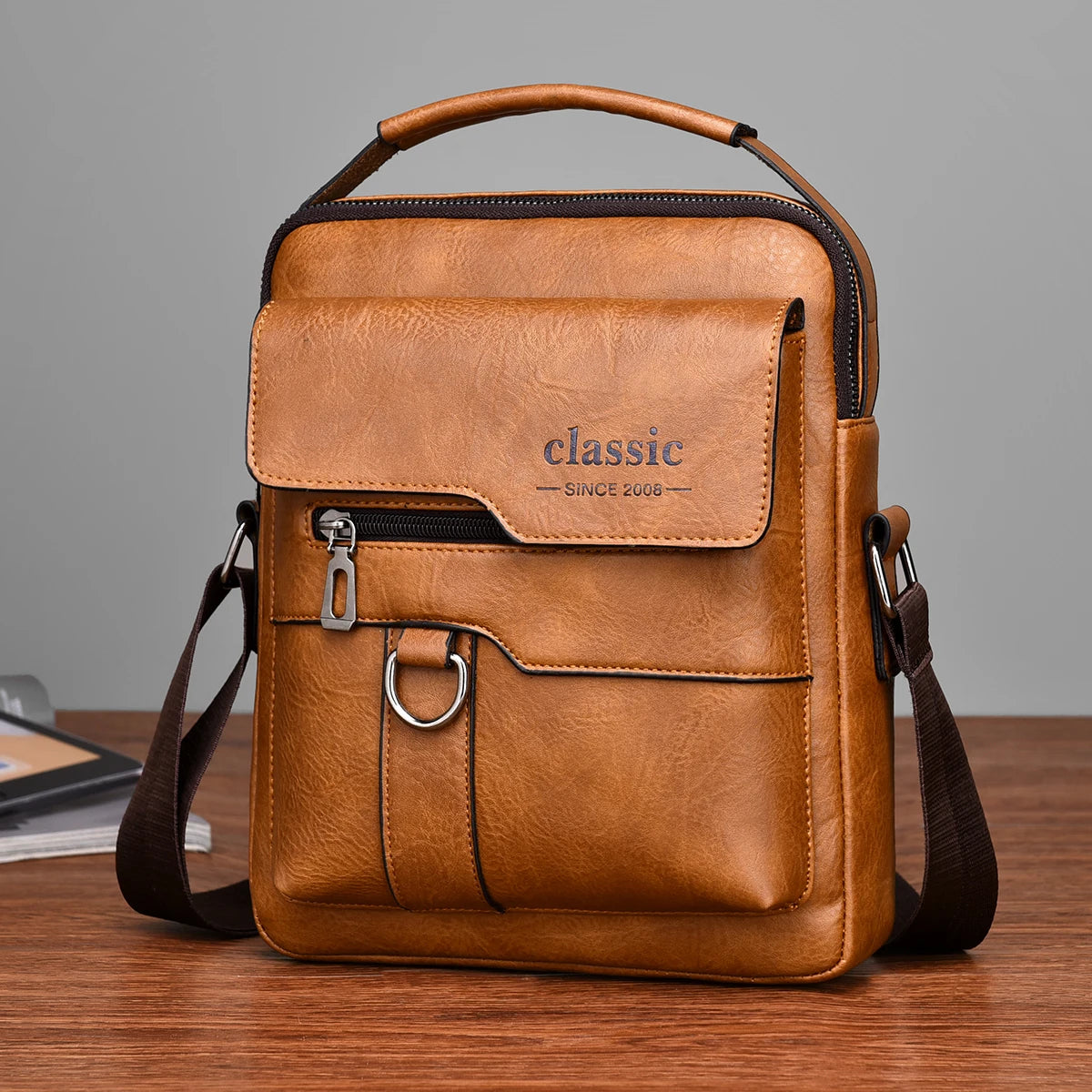 Sacoche cuir homme "CLASSIC"