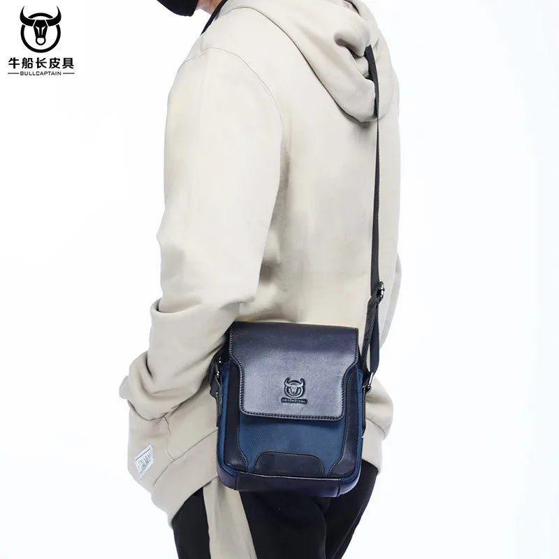 Sacoche cuir homme "PATCHWORK"