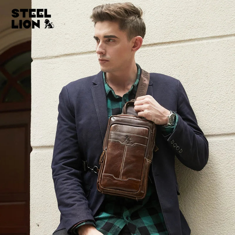 Sacoche cuir homme "COWHIDE"