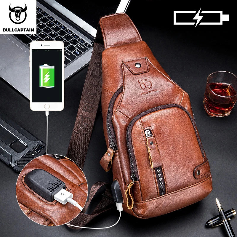 Sacoche homme cuir "CHEST BAG"