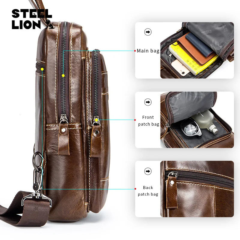 Sacoche cuir homme "COWHIDE"