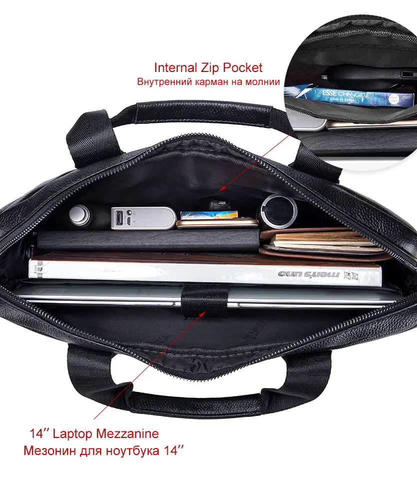 Sacoche cuir homme "BUSINESS"