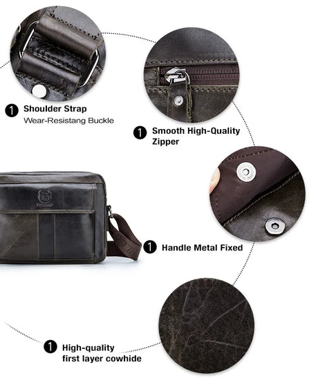 Sacoche cuir homme "BULLCAPTAIN BANDOULIERE"