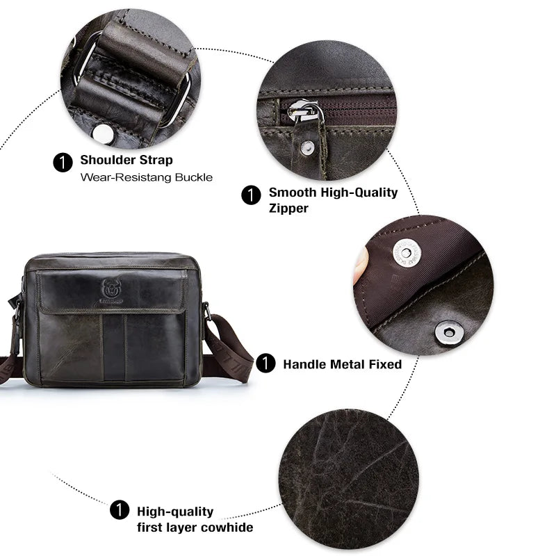 Sacoche cuir homme "BULLCAPTAIN BANDOULIERE"