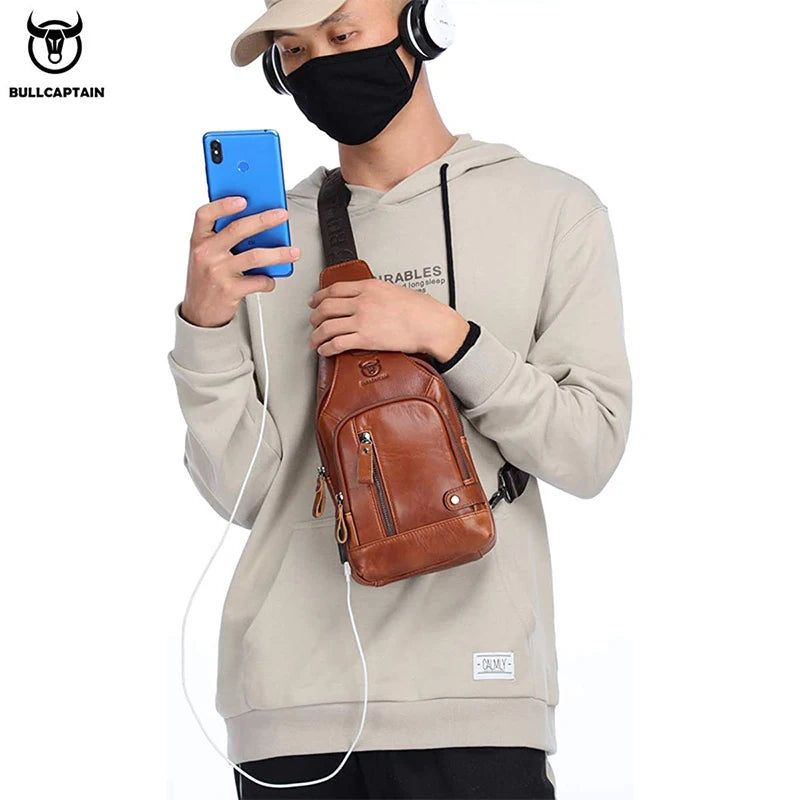 Sacoche homme cuir "CHEST BAG"