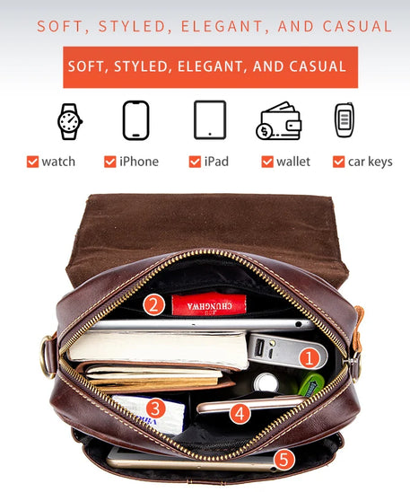 Sacoche homme cuir "BULLCAPTAIN RETRO"