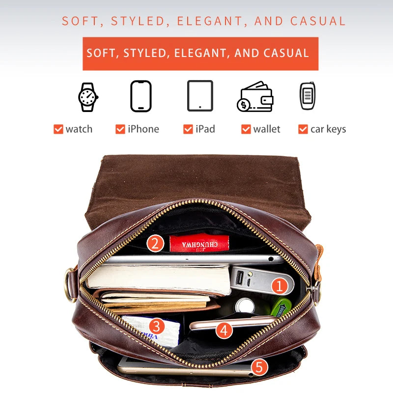 Sacoche homme cuir "BULLCAPTAIN RETRO"