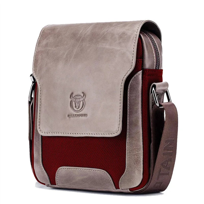 Sacoche cuir homme "PATCHWORK"