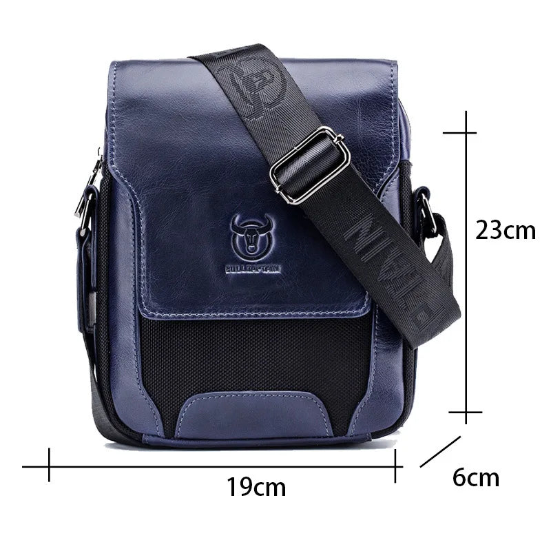 Sacoche cuir homme "PATCHWORK"