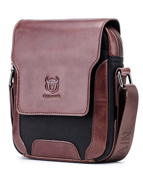 Sacoche cuir homme "PATCHWORK"