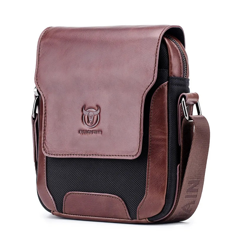 Sacoche cuir homme "PATCHWORK"
