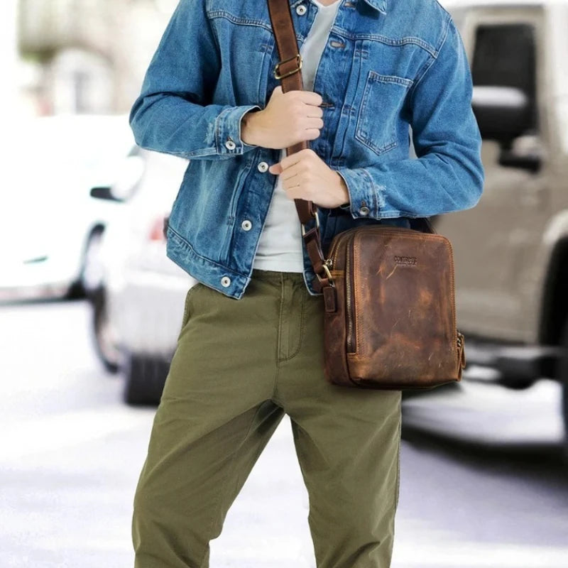 Sacoche cuir homme "VINTAGE"