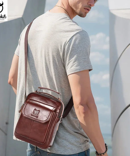 Sacoche homme cuir moyenne "BULLCAPTAIN"