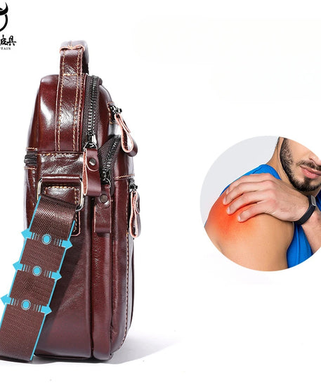 Sacoche Cuir Homme "MULTIPOCHES"