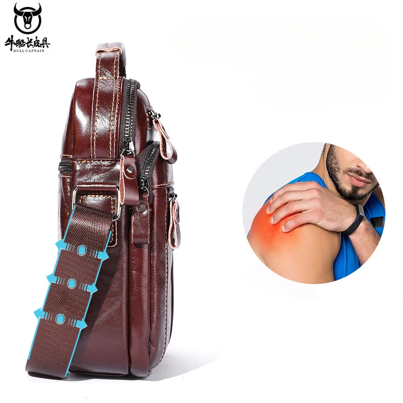 Sacoche Cuir Homme "MULTIPOCHES"