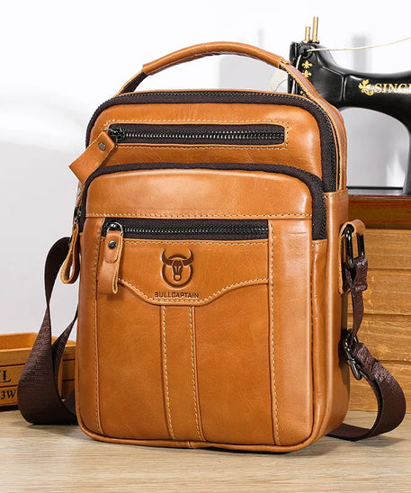 Sacoche Cuir Homme "MULTIPOCHES"