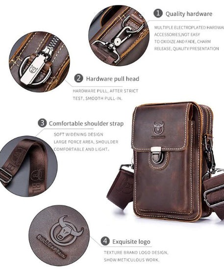 Sacoche Homme cuir "BULLCAPTAIN Crazy Horse"