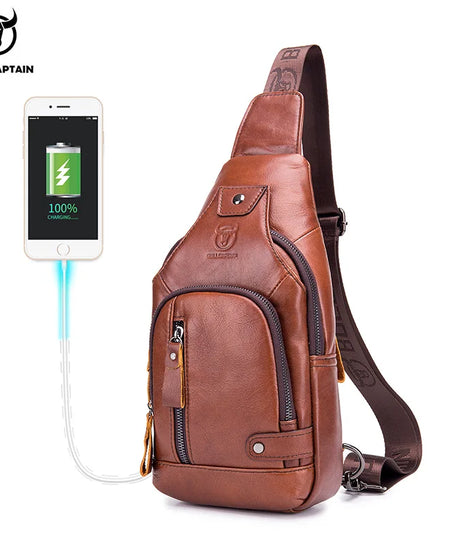 Sacoche homme cuir "CHEST BAG"