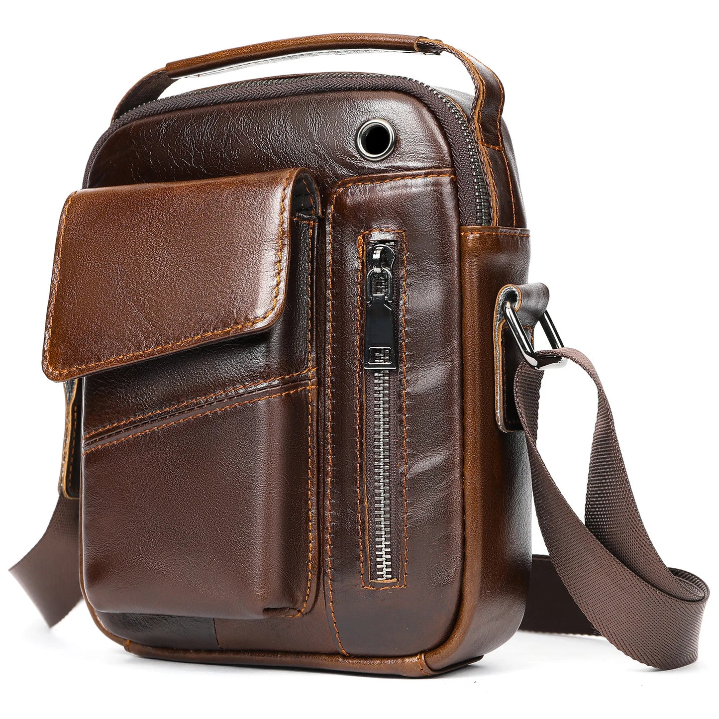Sacoche cuir homme "SHOULDER"