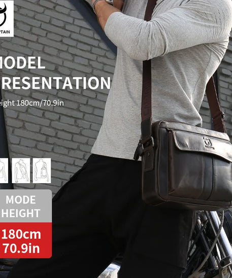 Sacoche cuir homme "BULLCAPTAIN BANDOULIERE"