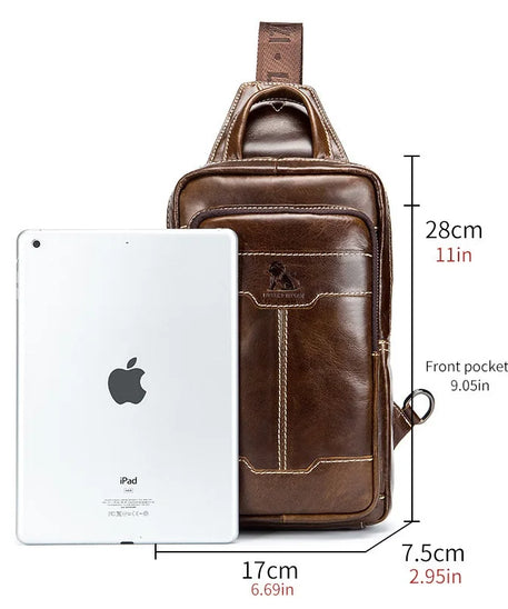 Sacoche cuir homme "COWHIDE"