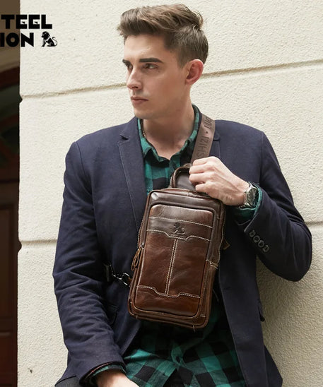 Sacoche cuir homme "COWHIDE"