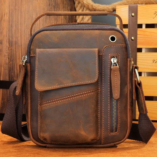 Sacoche cuir homme "SHOULDER"