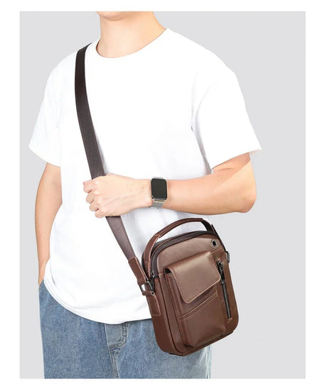 Sacoche cuir homme "SHOULDER"