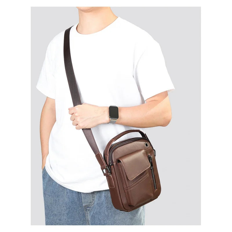Sacoche cuir homme "SHOULDER"