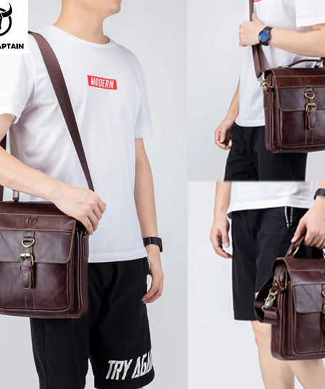 Sacoche homme cuir "BULLCAPTAIN RETRO"