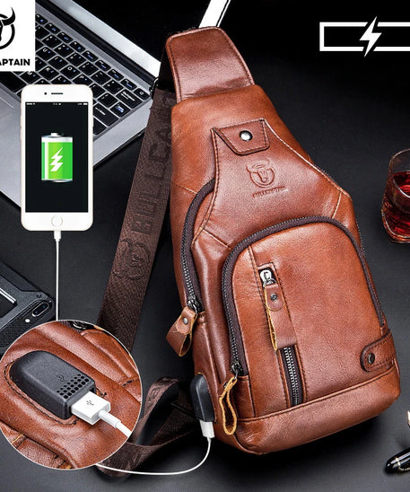 Sacoche homme cuir "CHEST BAG"