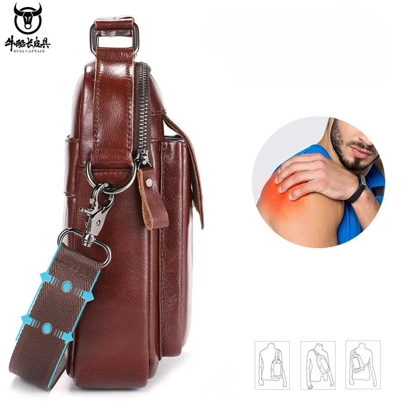 Sacoche homme cuir moyenne "BULLCAPTAIN"