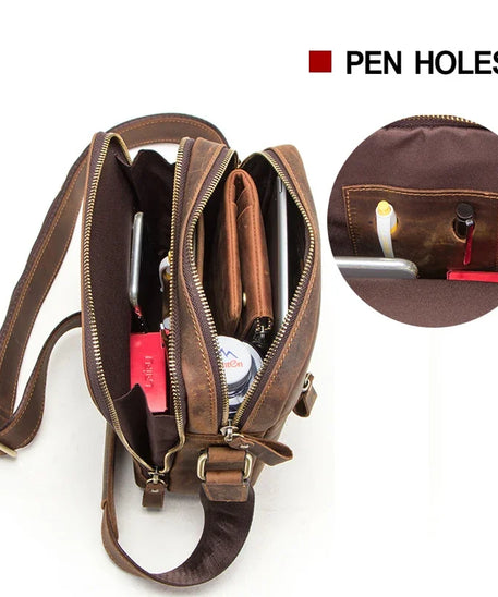 Sacoche cuir homme "VINTAGE"