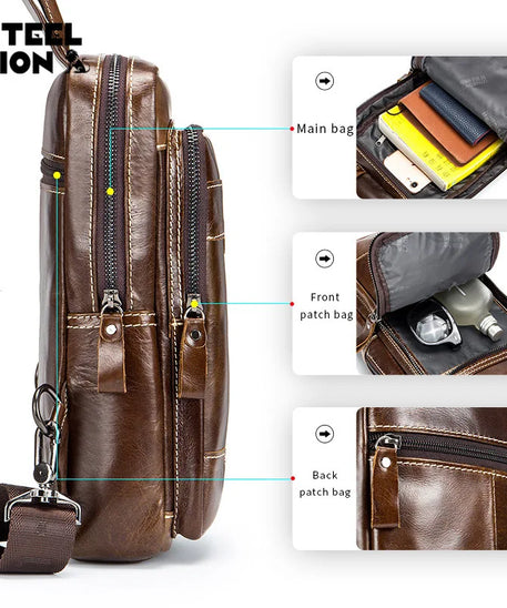 Sacoche cuir homme "COWHIDE"