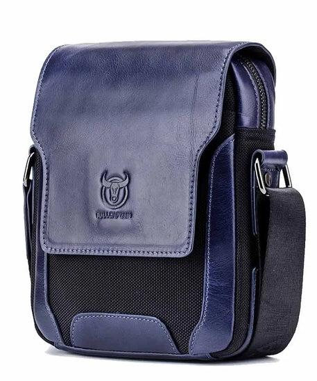 Sacoche cuir homme "PATCHWORK"